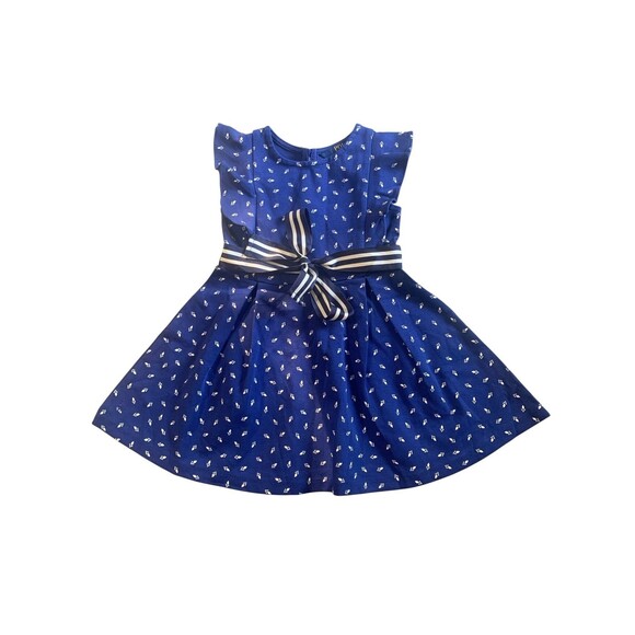 Polo Ralph Lauren Dress Girls 2T Print Ruffle Bow Party Toddler Special Occasion - Picture 5 of 7